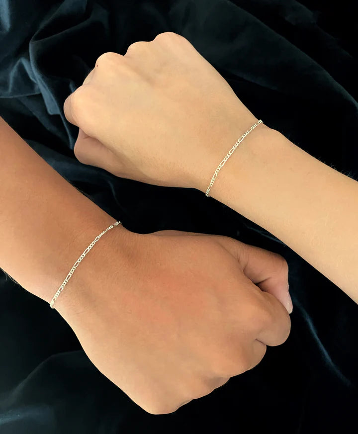 Pulseras Fígaro en Plata 925 Para Pareja