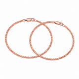 Pulseras Bismarck en Oro Rosado Laminado Para Pareja
