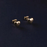 Aretes Corazón lleno en Oro laminado 18k Para Dama
