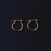 Aretes lisas en Oro laminado 18k Para Dama