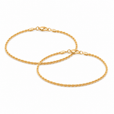 Pulseras Lazo en Oro laminado 18k Para Pareja