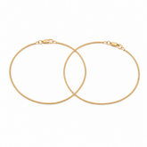 Pulseras Cola de Ratón en Oro laminado 18k Para Pareja