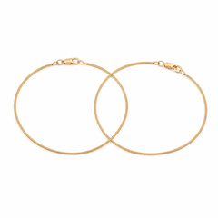 Pulseras Cola de Ratón en Oro laminado 18k Para Pareja