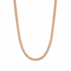 Cadena Tenis Rose en Oro laminado 18k Para Dama