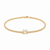 Pulsera Carré Clair en Oro laminado 18k