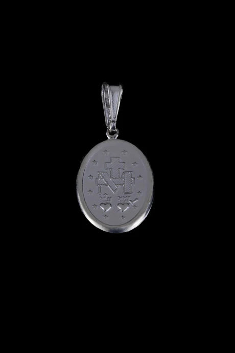 Dije Virgen Milagrosa Grande en Plata 925