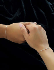 Pulseras Cola de Ratón en Plata 925 Para Pareja