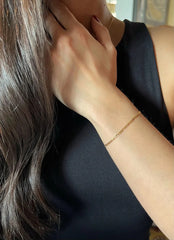 Pulseras Fígaro en Oro laminado 18k Para Pareja