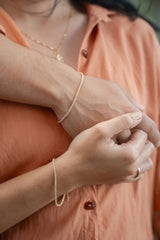 Pulseras Tenis en Oro laminado 18k Para Pareja