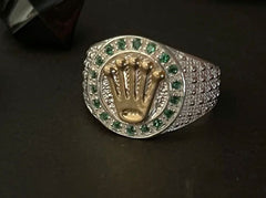 Anillo King Verde en Plata 925 Para Caballero
