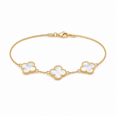 Pulsera Vc Cristal en Oro laminado 18k