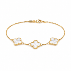 Pulsera Vc Cristal en Oro laminado 18k