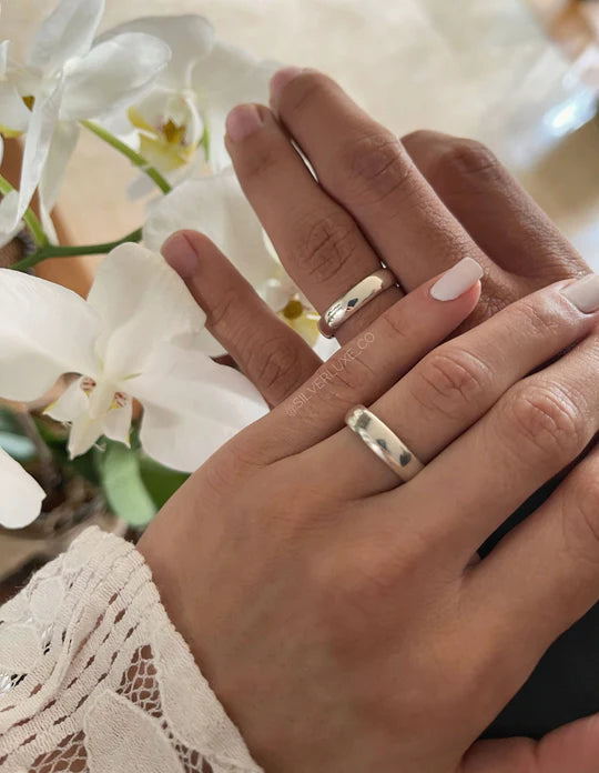 Argollas de Matrimonio Marcadas en Plata 925 Para Pareja
