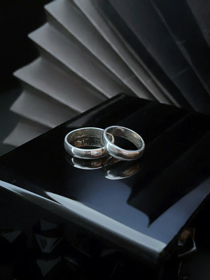 Argollas de Matrimonio Marcadas en Plata 925 Para Pareja