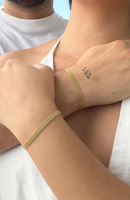 Pulsera Mesh Exclusive en Oro laminado 18k