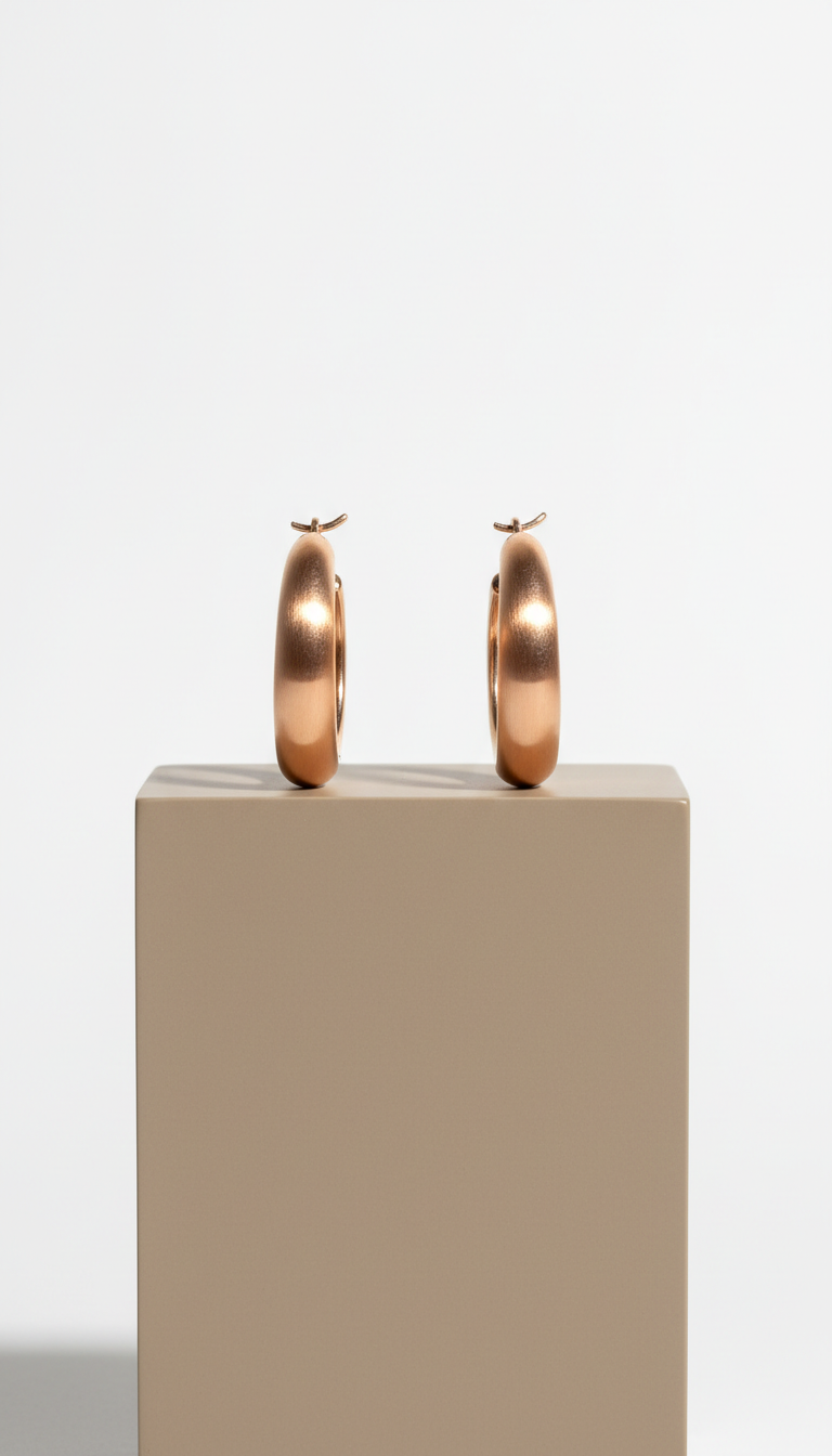 aros curvos de vermeil dorado