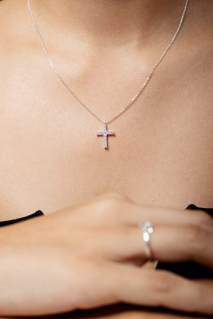 Cadena Celestial Cross en Plata 925 Para Dama