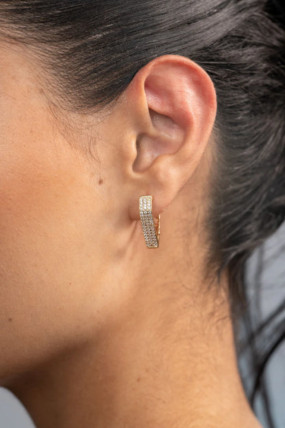 Aretes Berlian en Oro laminado 18k Para Dama