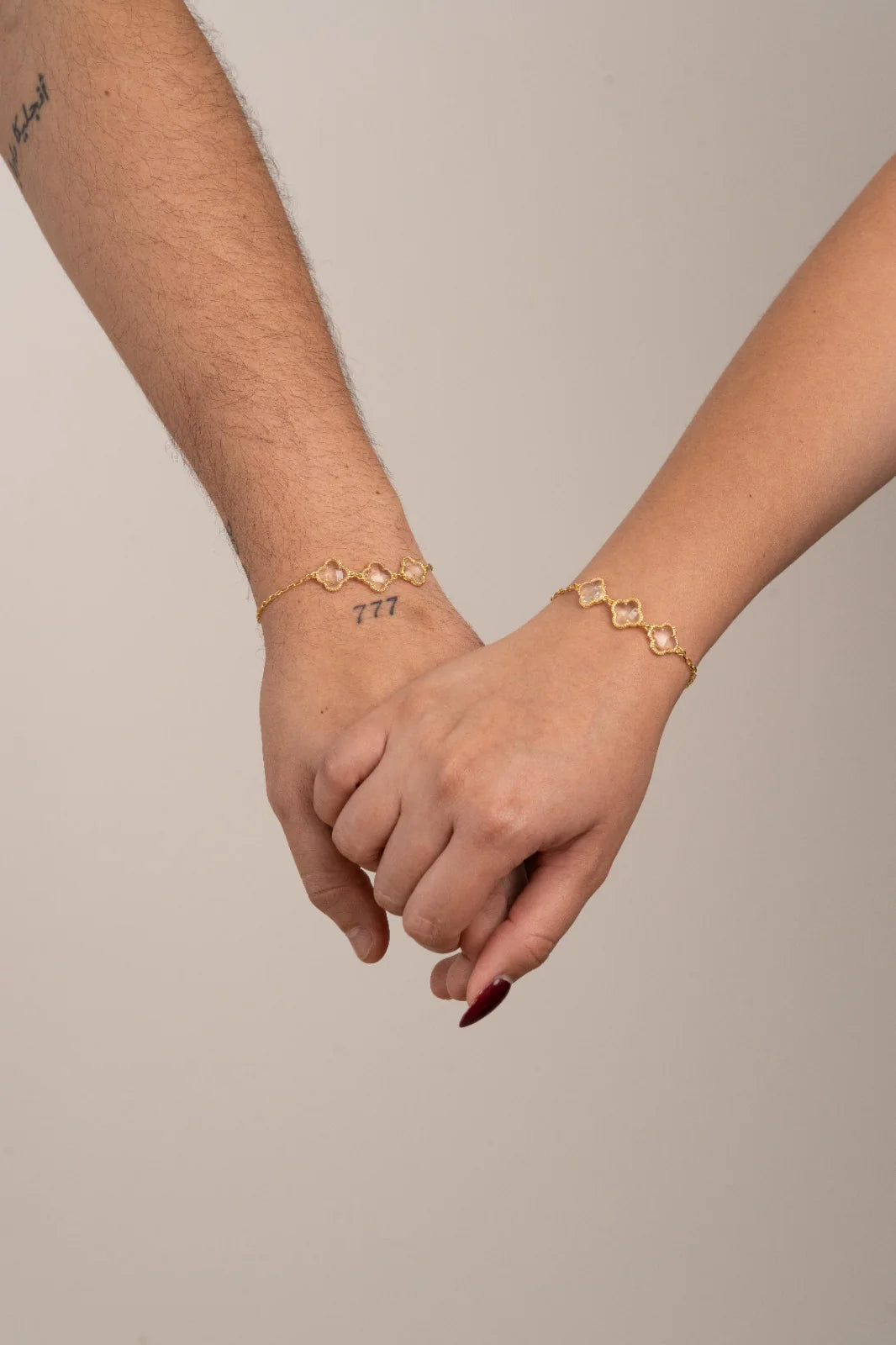 Pulsera Vc Cristal en Oro laminado 18k