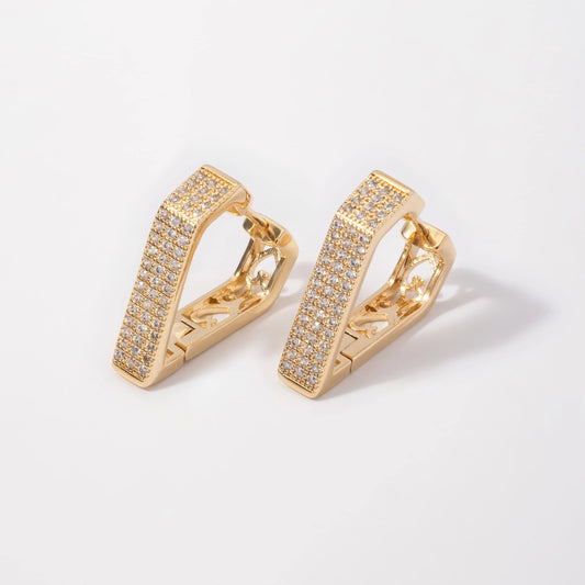 Aretes Berlian en Oro laminado 18k Para Dama