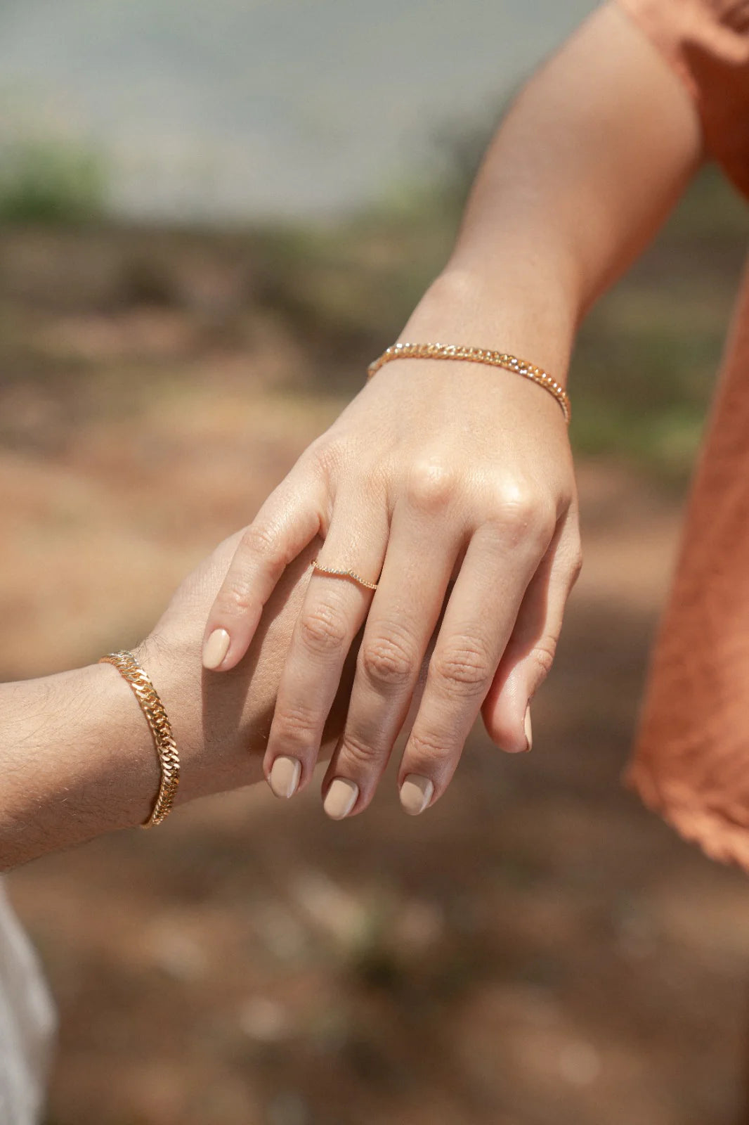 Pulsera Eslabón Continuo en Oro laminado 18k