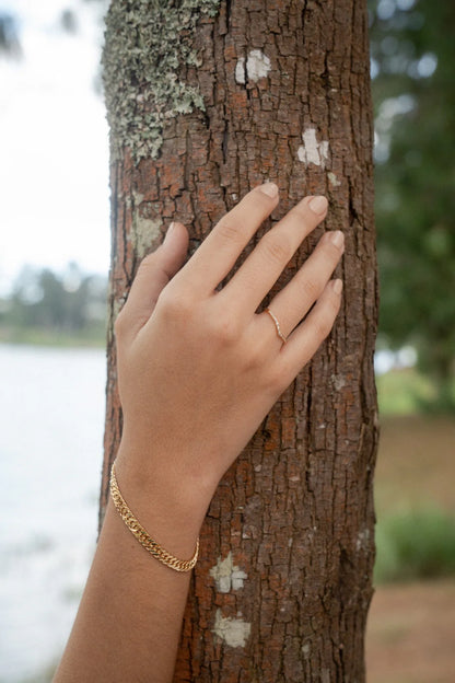 Pulsera Eslabón Continuo en Oro laminado 18k