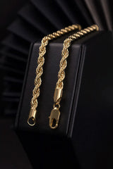 Cadena Lazo Grueso en Oro laminado 18k Para Caballero