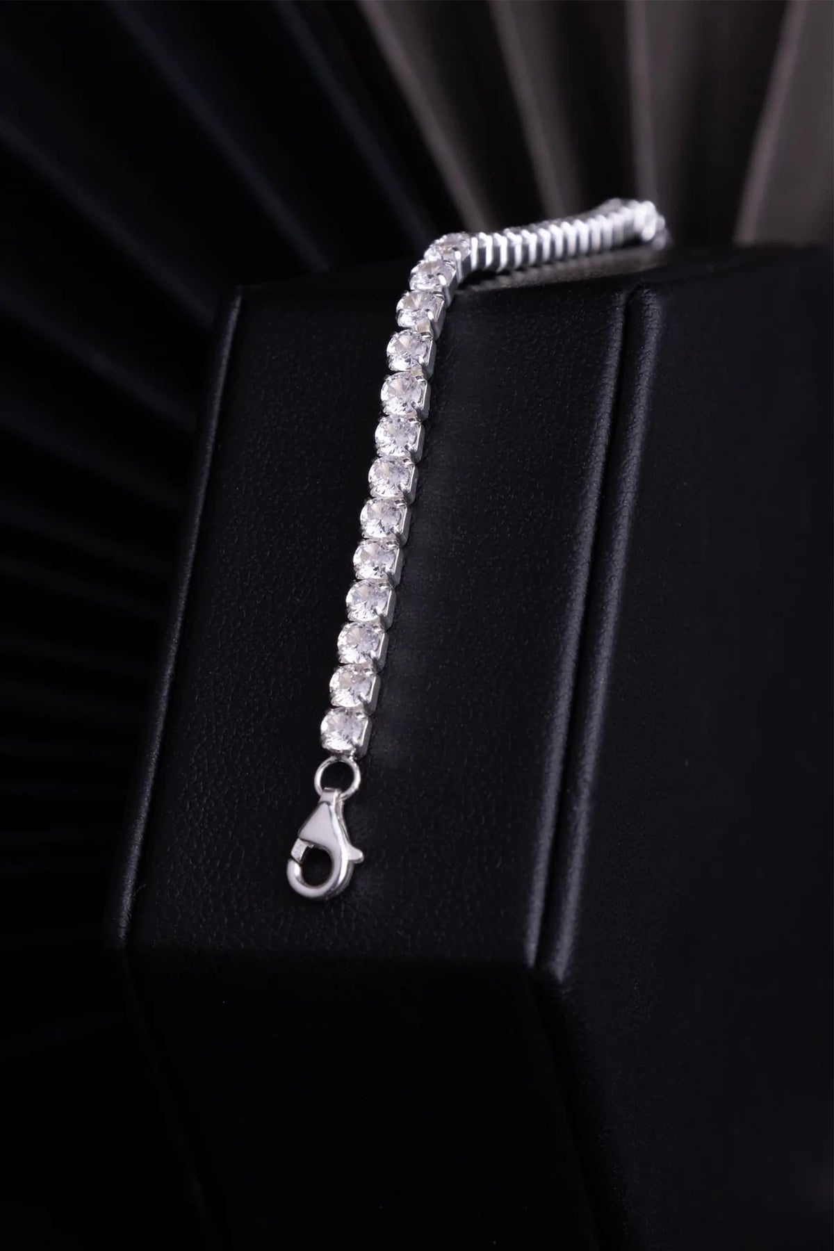 Cadena Tenis Ajustable Laminada en Plata 925 Para Dama