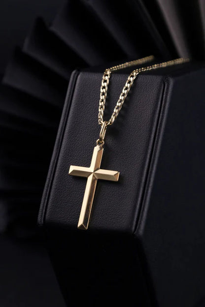 Cadena Eslabón Plano en Oro laminado 18k Para Caballero
