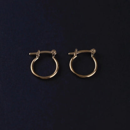 Aretes lisas en Oro laminado 18k Para Dama