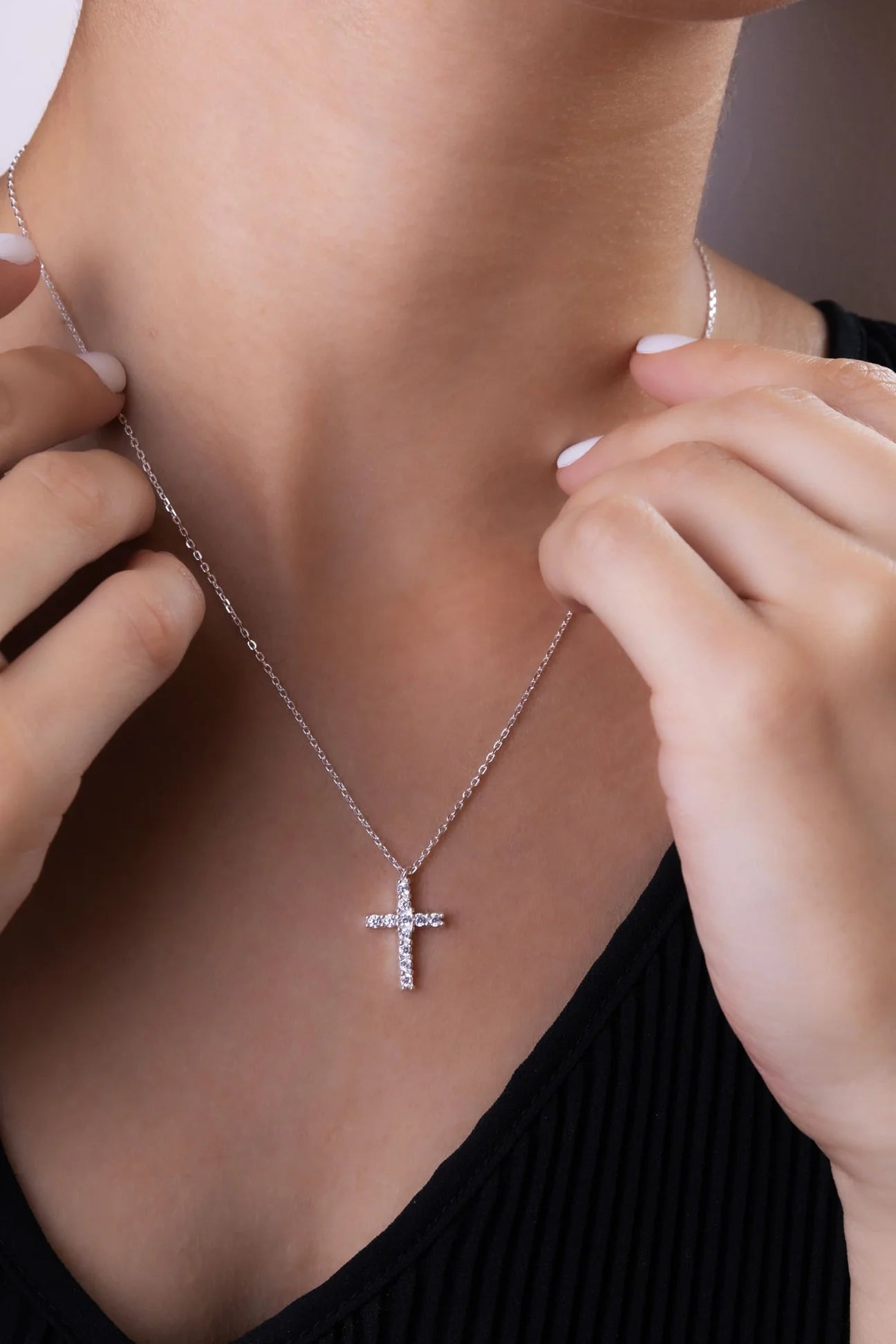 Cadena Celestial Cross en Plata 925 Para Dama