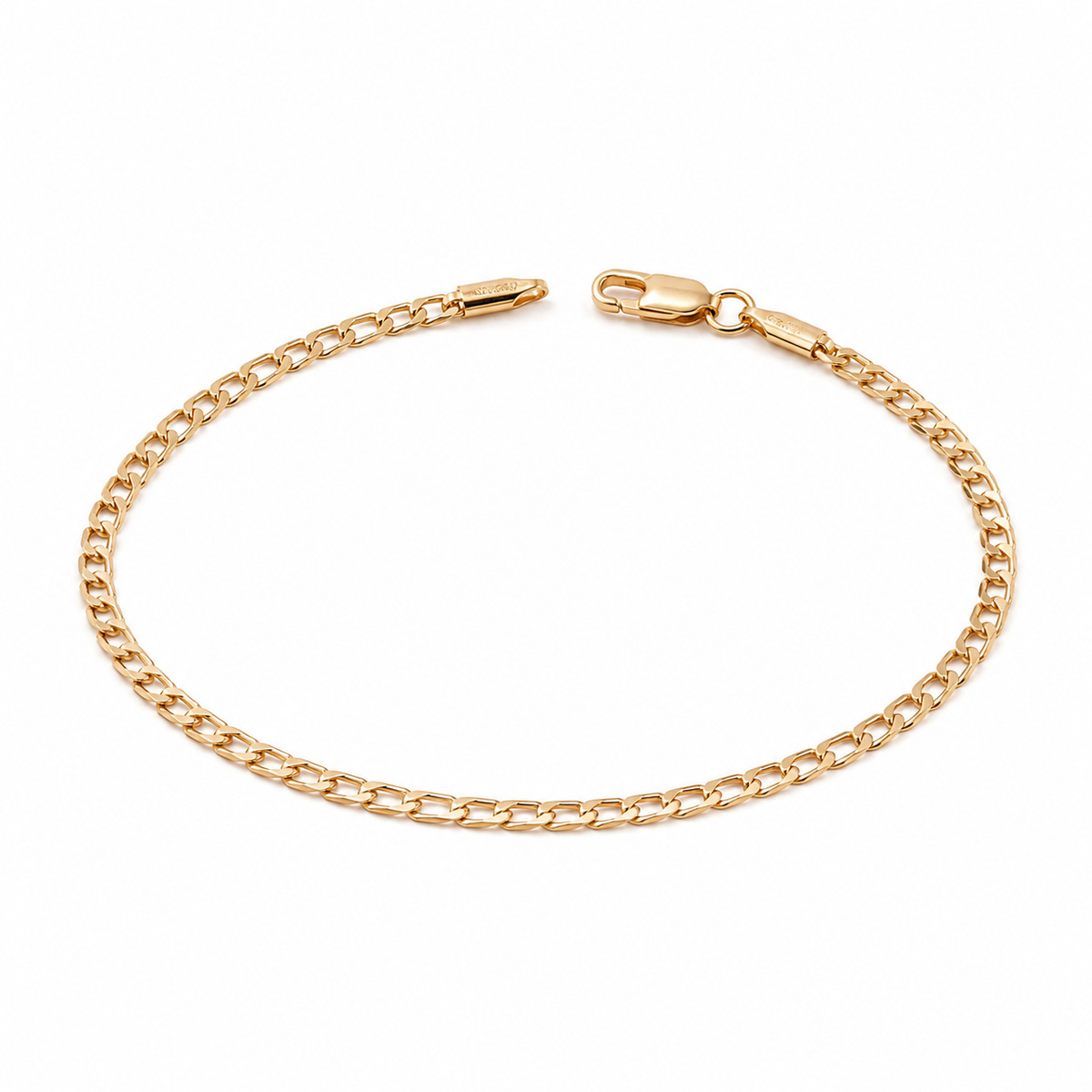 Pulsera Eslabón plano en Oro laminado 18k