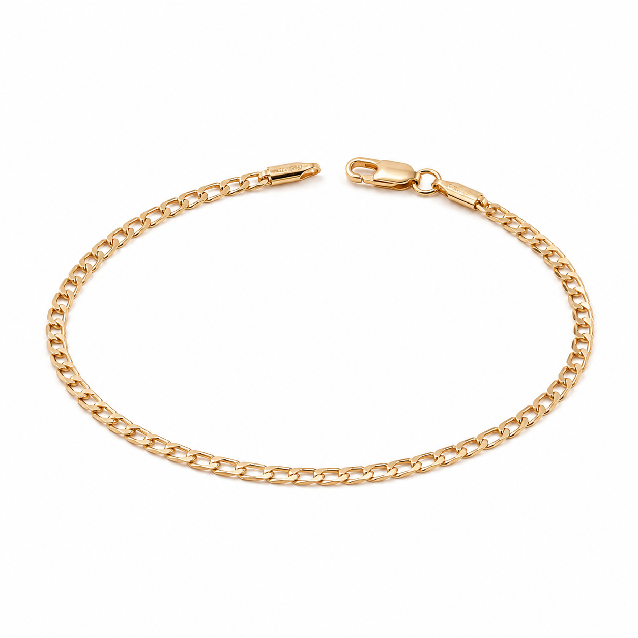Pulsera Eslabón plano en Oro laminado 18k