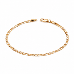 Pulsera Eslabón plano en Oro laminado 18k