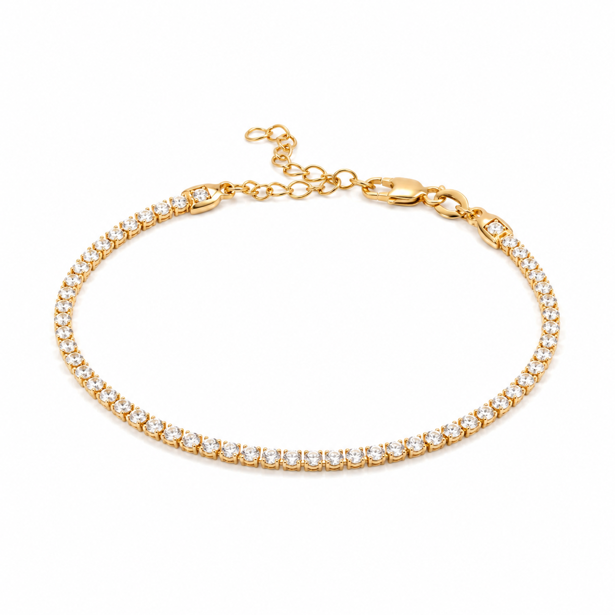 Pulsera Tenis en Oro laminado 18k