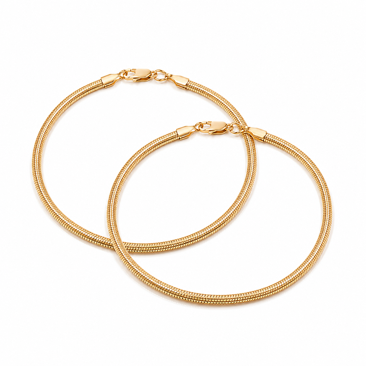 Pulseras Serpiente en Oro laminado 18k Para Pareja