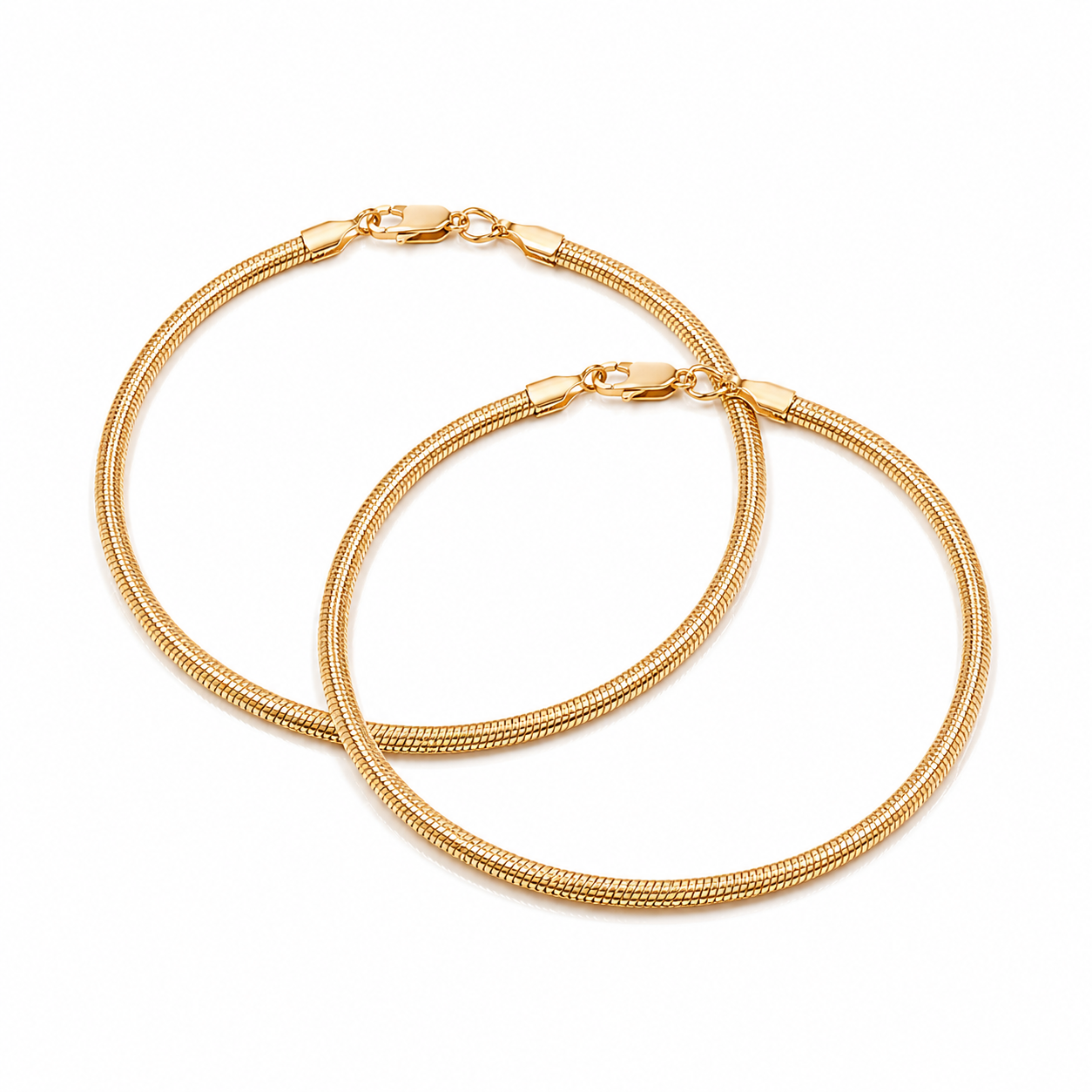 Pulseras Serpiente en Oro laminado 18k Para Pareja