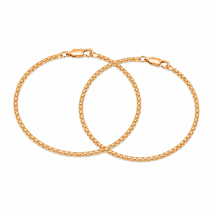 Pulseras Bismarck en Oro laminado 18k Para Pareja