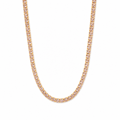 Cadena Tenis Rose en Oro laminado 18k Para Dama