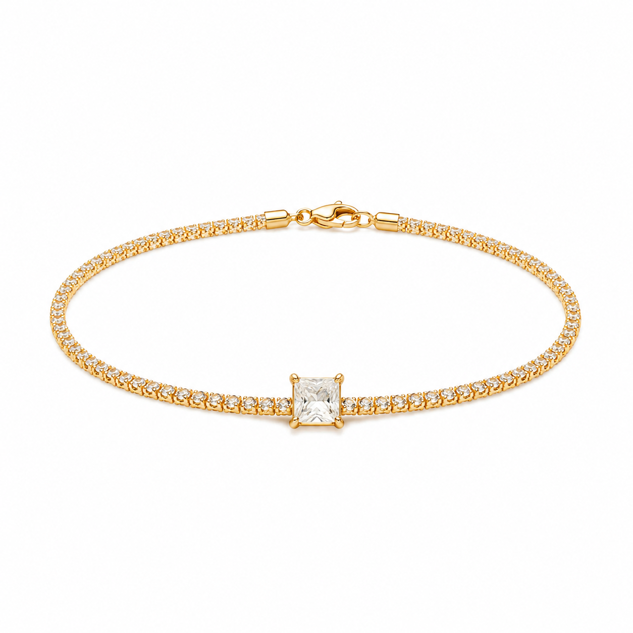 Pulsera Carré Clair en Oro laminado 18k