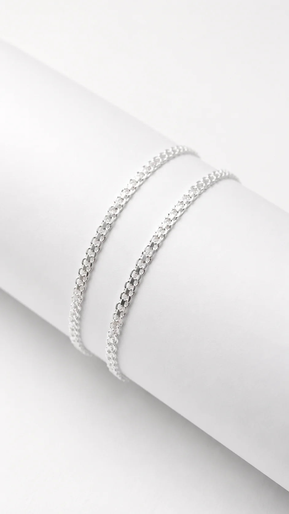 Pulseras Bismarck en Plata Laminada Para Pareja