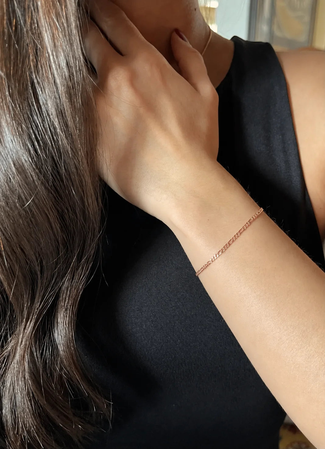 Pulseras Fígaro en Oro Rosado Laminado Para Pareja