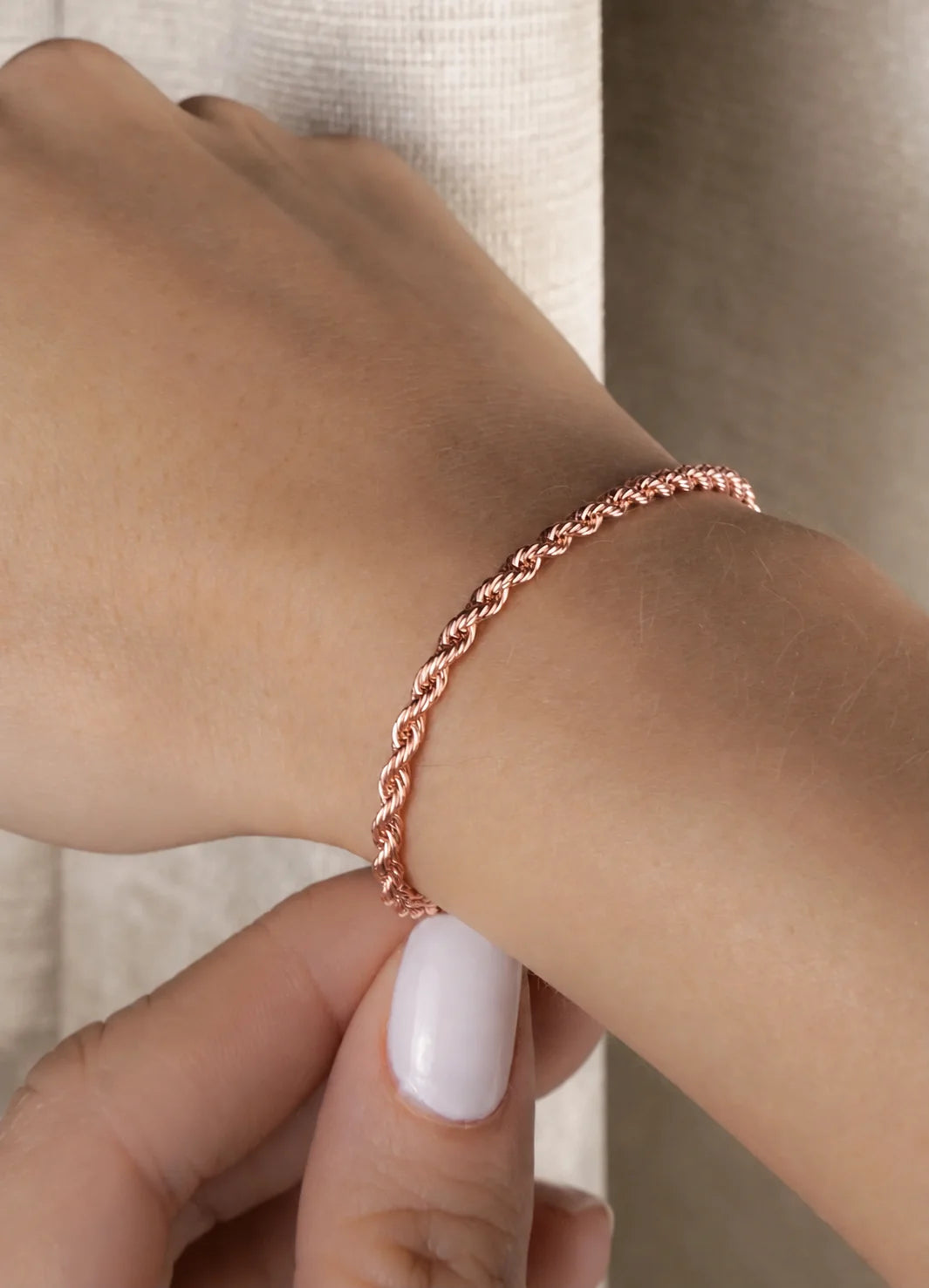 Pulseras Lazo en Oro Rosado Laminado