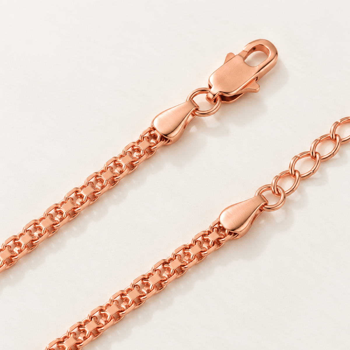 Pulseras Bismarck en Oro Rosado Laminado Para Pareja