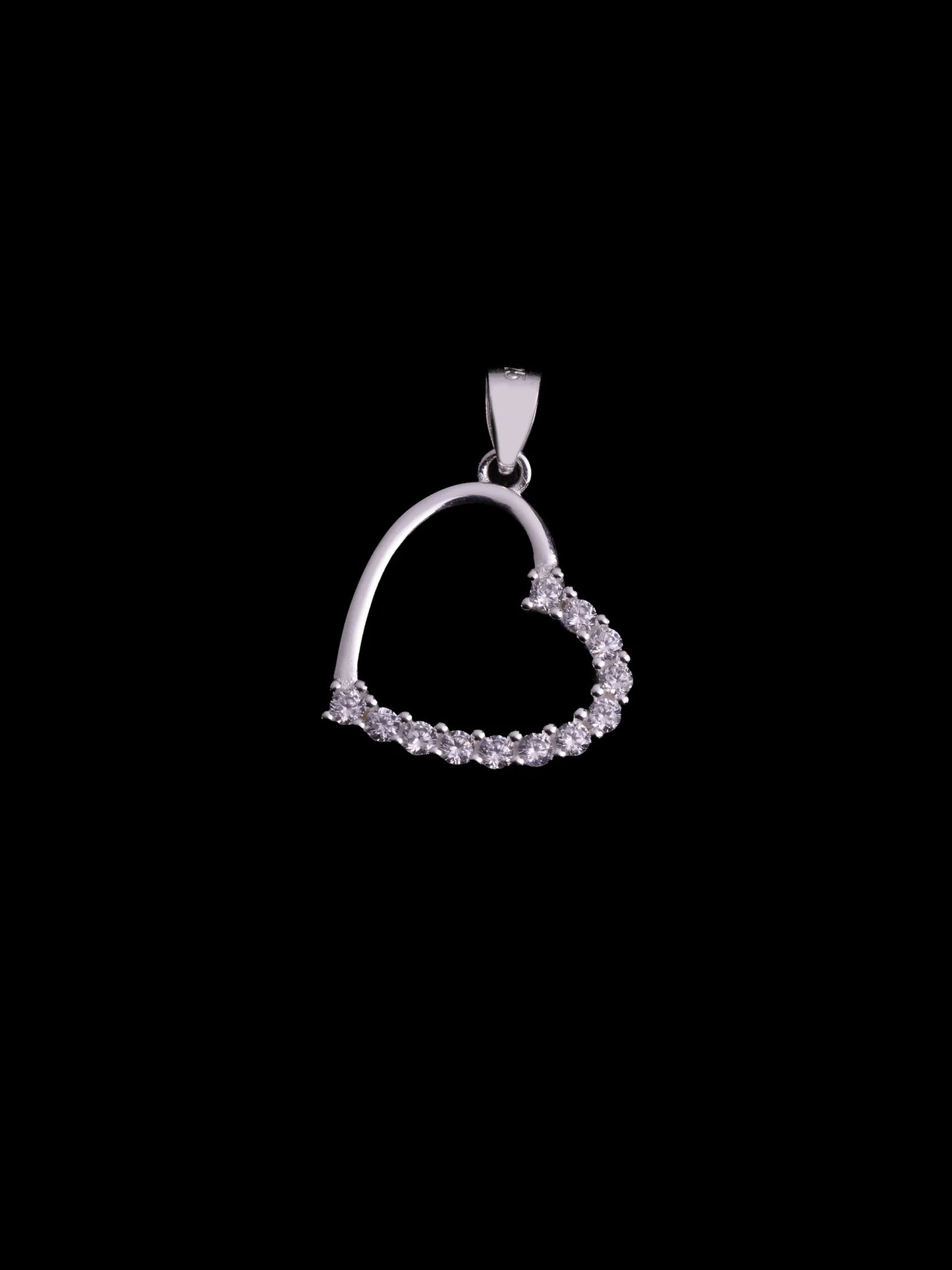 Dije Glam Heart en Plata 925