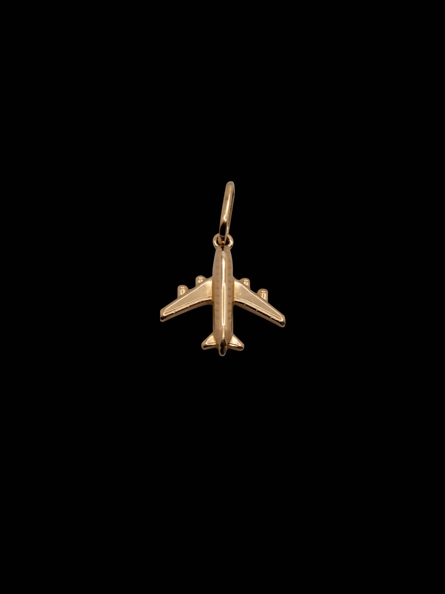 Dije Avión en Oro laminado 18k