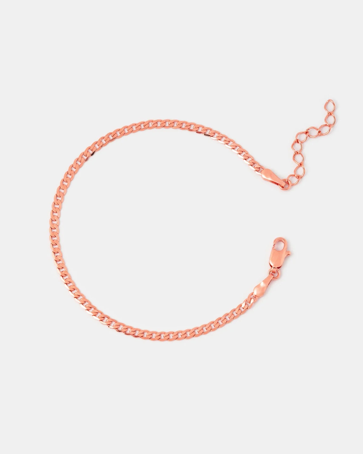 Pulsera Eslabón Plano en Oro Rosado Laminado