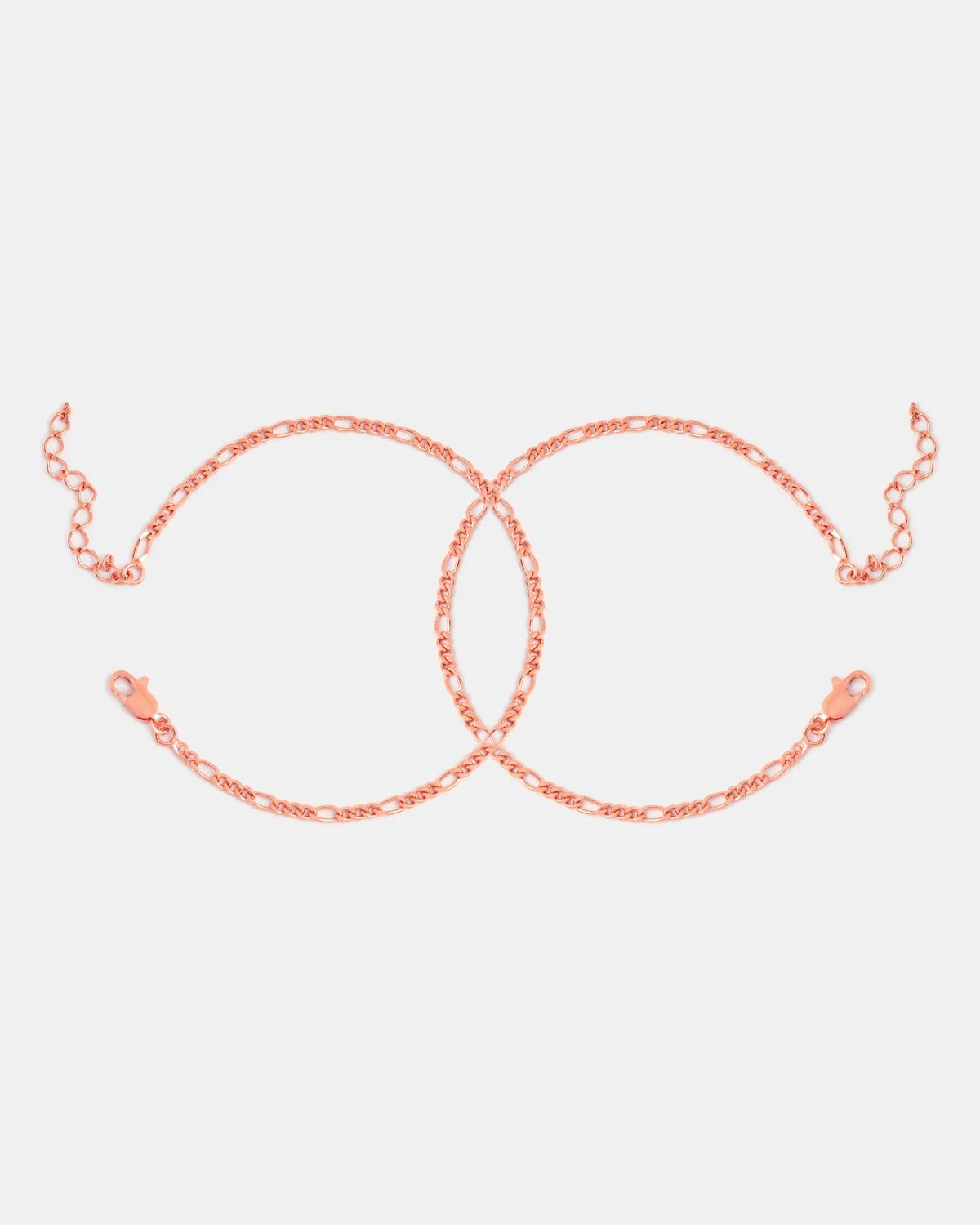 Pulseras Fígaro en Oro Rosado Laminado Para Pareja