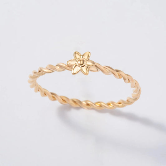 Anillo Hedera Floral en Oro laminado 18k Para Dama