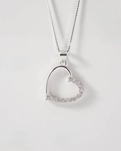 Cadena Glam Heart en Plata 925 Para Dama